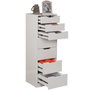 Hanah Home Flow - Shiny White Cómoda Blanca con 7 Cajones